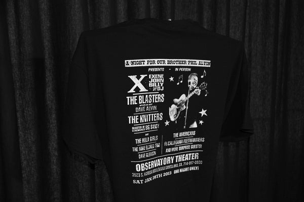 The Blasters / Phil Alvin / X / 2013 Benefit Show T-Shirt