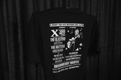 The Blasters / Phil Alvin / X / 2013 Benefit Show T-Shirt