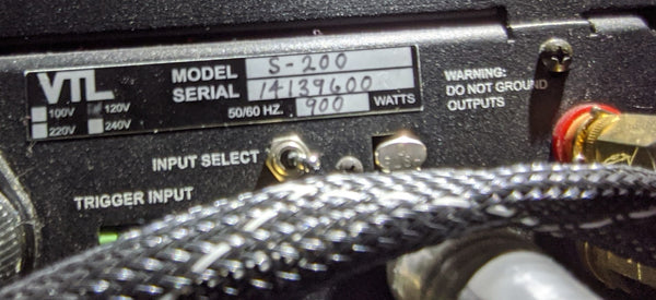 VTL S-200 Power Amplifier